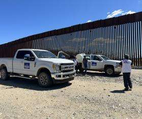 Border fence near Arizona, United States.