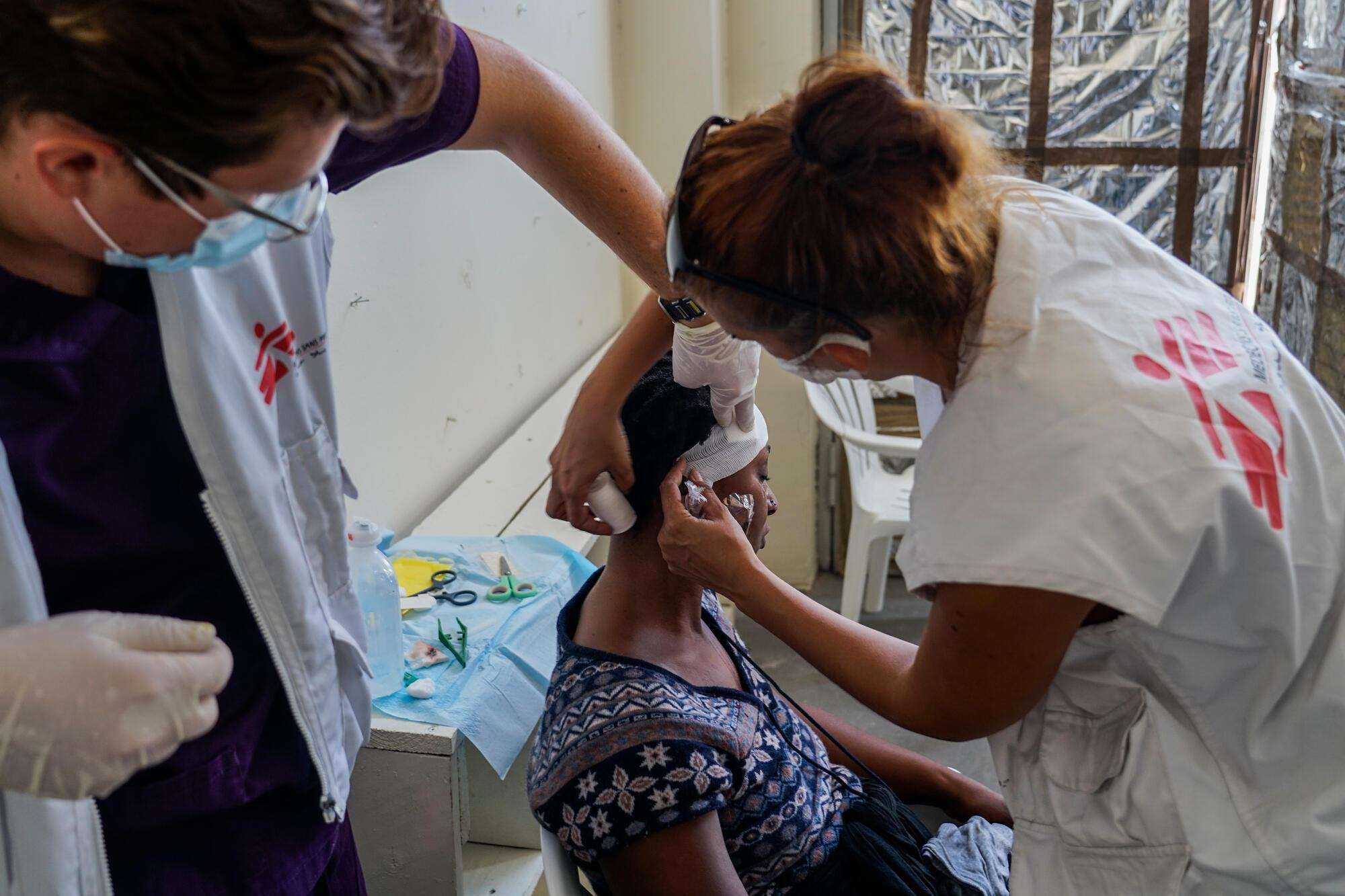 MSF emergency clinic after Moria fire